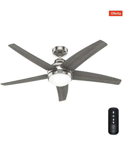 VENTILADOR DE TECHO HUNTER BERNARD 52” CON LUZ